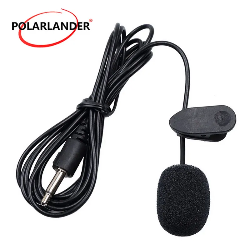 Mini Collar Microphone 2.5M 3.5mm for Car Radio Hot Selling Black Mic for PC Notebook Clear With USB Cable Anti-wind Cap