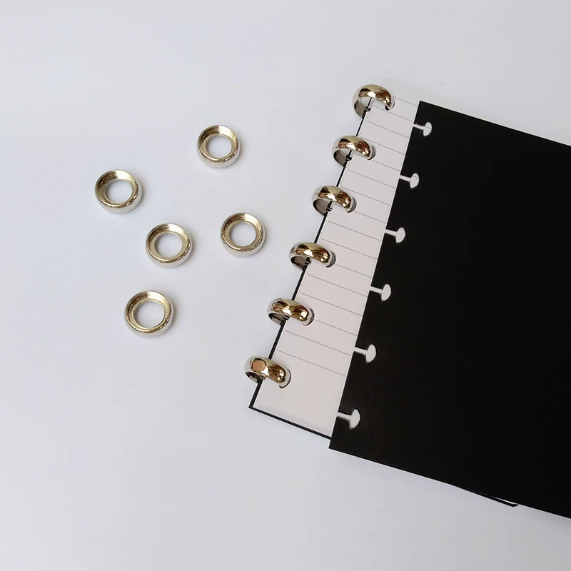 10PC Metal Loose Ring DIY Mushroom Hole Plate Book Binder Buckle Sheet School Stationery Book Binding Disc Round Office Supplies