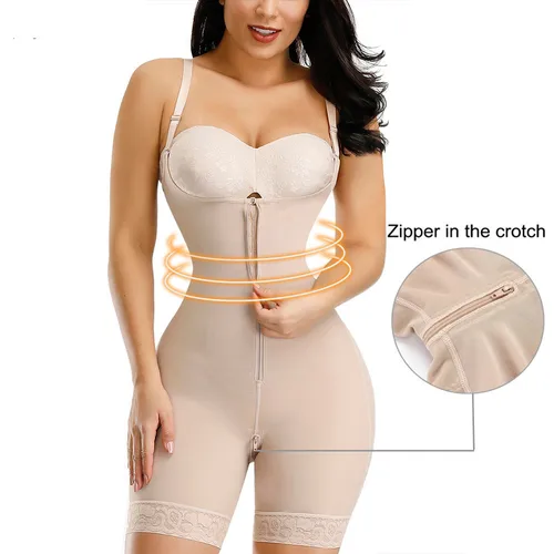 Fajas Colombianas correas desmontables moldeador de cuerpo completo barriga adelgazante posparto etapa 3 faja Push Up levantador de glúteos Shapewear