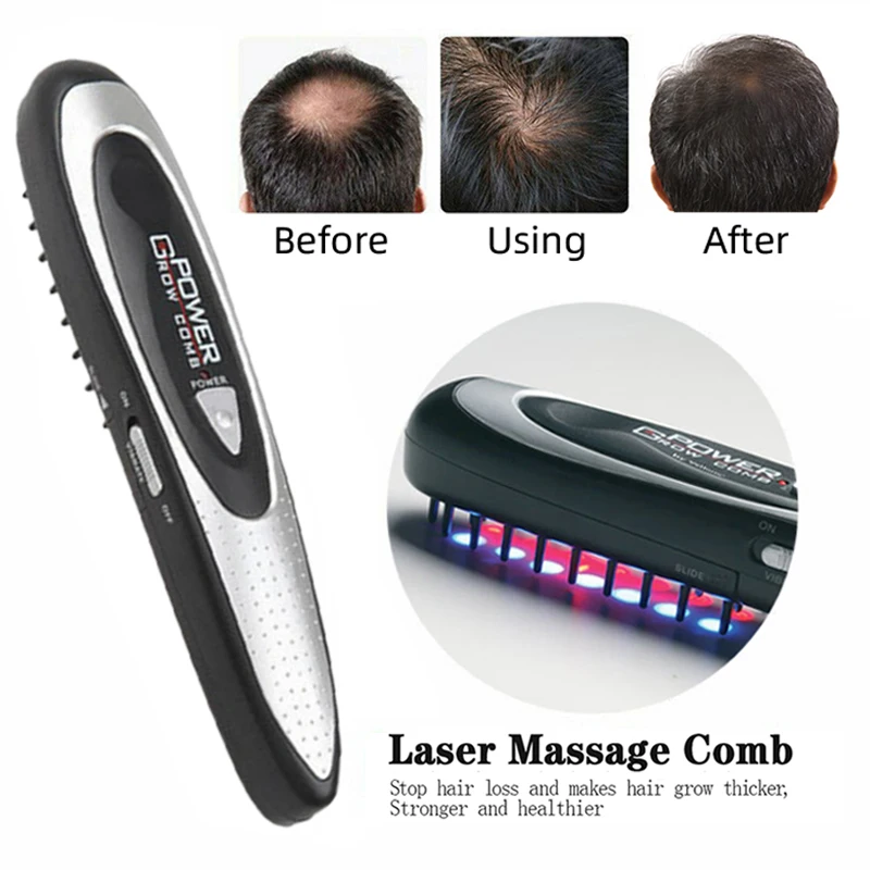 Infrared Massage Laser Electric Comb Equipment Hair Growth Care Anti Hair Loss Treatment Regrowth Restoration Grow Brush Set