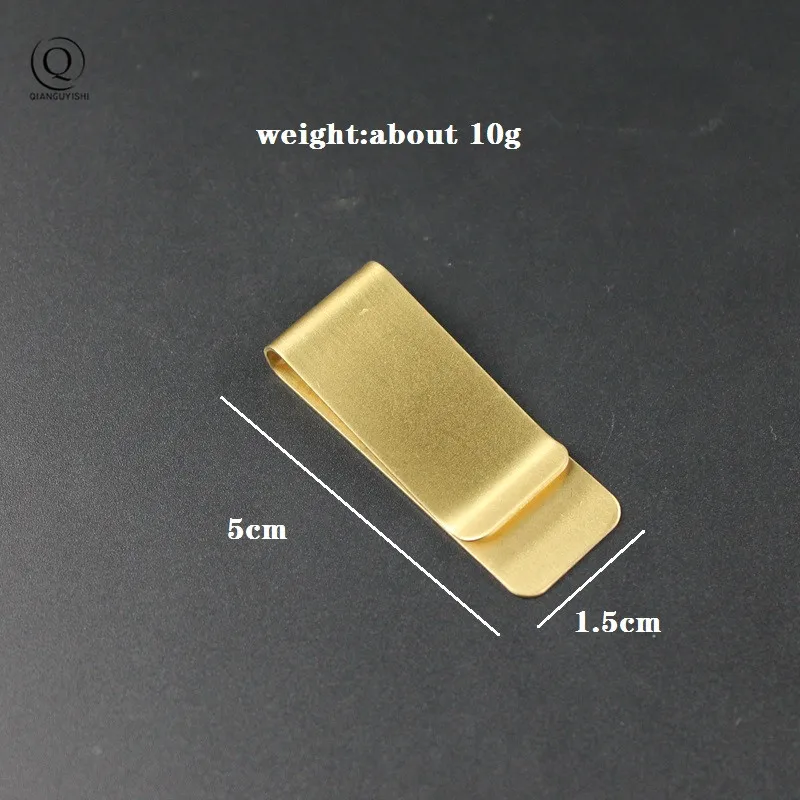 HIGH QUALITY Thin Section Brass Money Clip Cash Clamp Holder Portable Money Clip Wallet Purse for Pocket Metal Money Holder