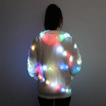 Barevný kabát LED světelný kostým Taneční oblečení LED osvětlení Bunda obleky Vánoční událost Párty Osvětlení Sada oblečení 6 nejlepší prodej LED světelné kabáty - №6