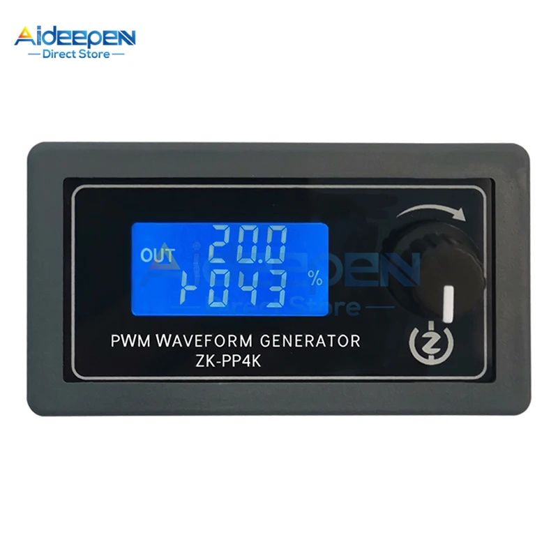 PP4K DC 3.3-30V ดิจิตอลจอแสดงผล RPM ปรับ PWM PULSE Generator แสง LED มอเตอร์ควบคุมความเร็วเริ่มต้นช้าและหยุดช้า