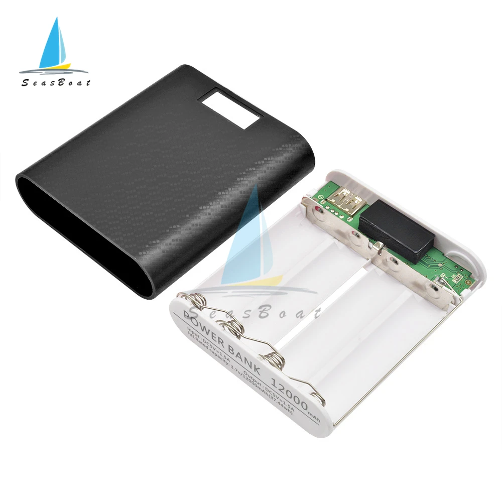 Micro USB Power Bank Shell 5V DIY 4*18650 Case Battery Charge Storage Box Without Battery For Charging Mobile Phones