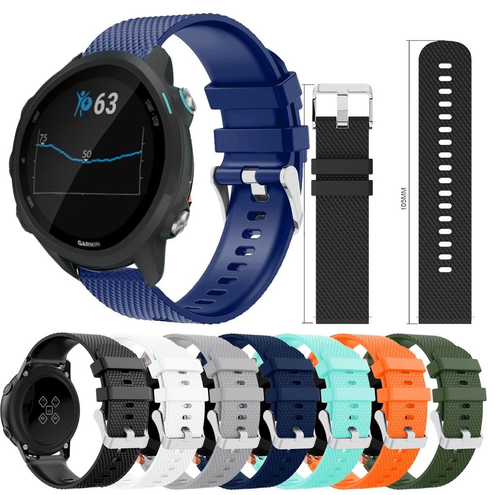 20mm geometric Silicone Watch Strap for Garmin Forerunner 645 245 245M Smart wristband for Garmin Vivoactive 3/3 music Bracelet