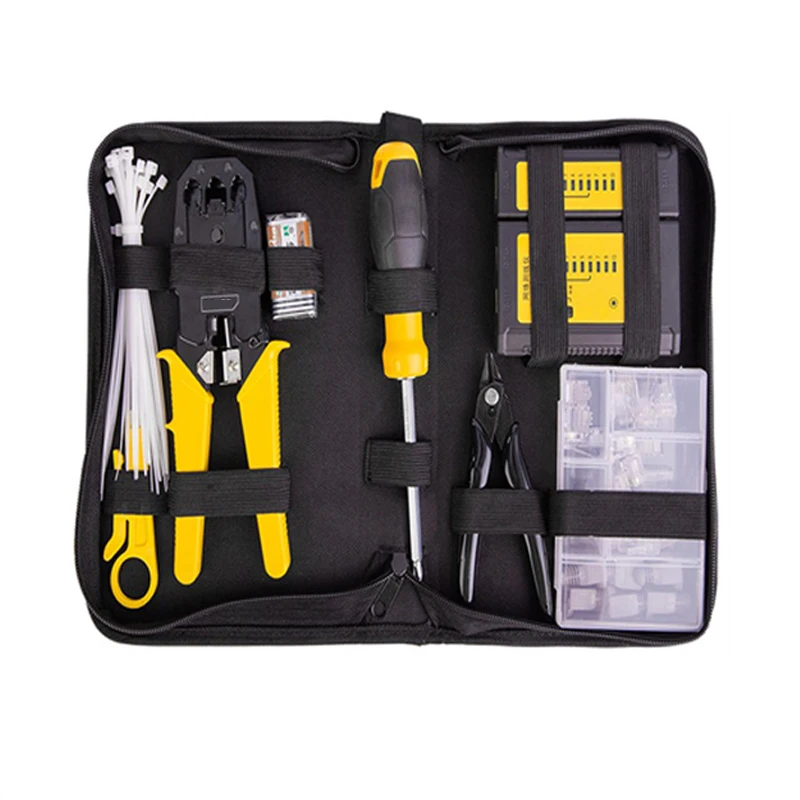 

Multifunctional Network Cable Pliers Crystal Head Crimping Pliers Network Line Measuring Instrument Stripper Network Tool Set