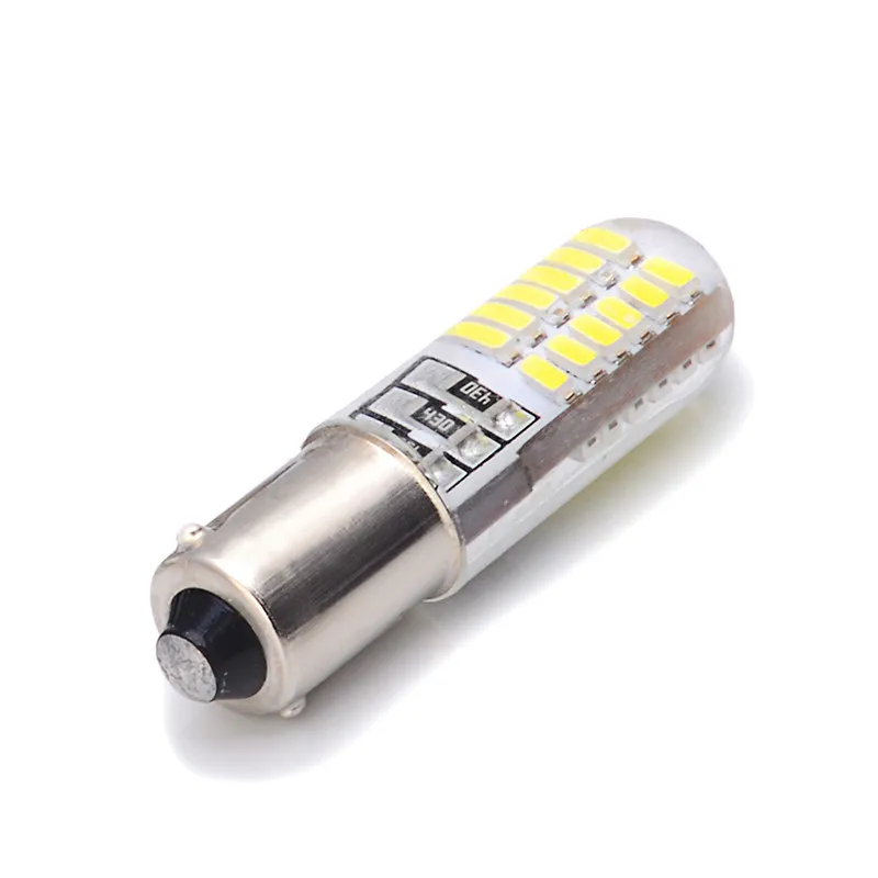 1x BA9S T4W LED Car Signal Silica Gel Bulb 24SMD 3014 Chips for Automobile Wedge Marker Dome License Plate Light White 12V 6000K