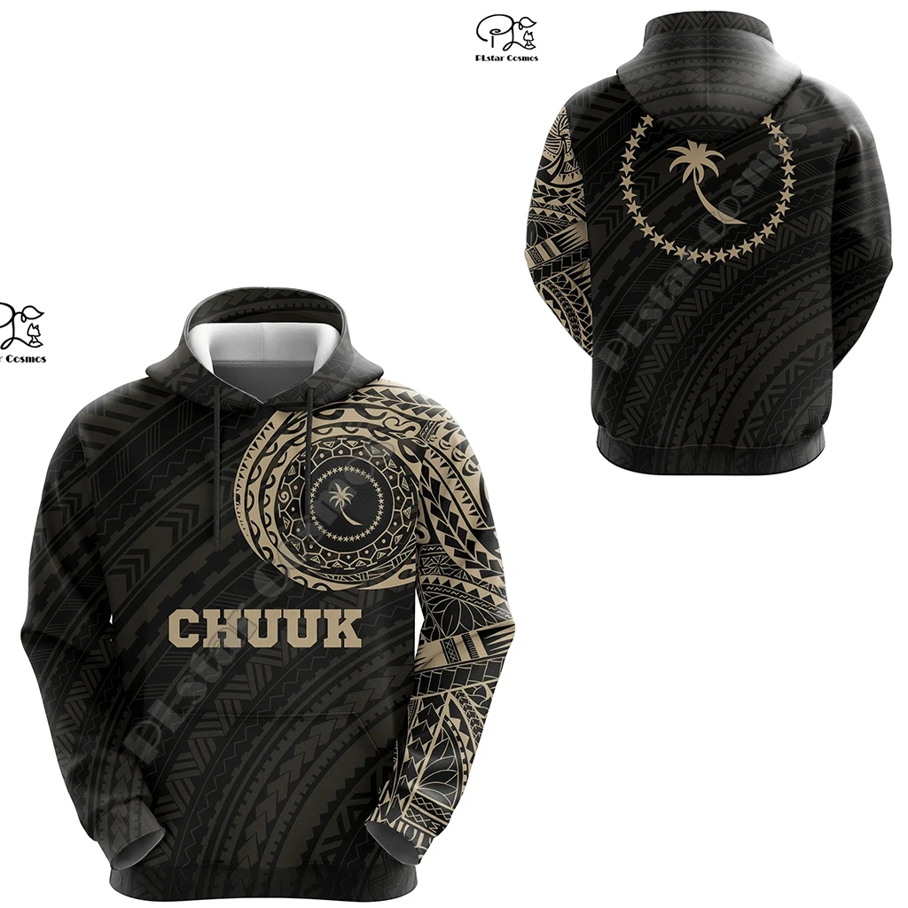 

NewFashion Polynesian Chuuk Country Flag Tribal Culture Retro Tattoo Tracksuit Men/Women 3DPrint Streetwear Pullover Hoodies B17