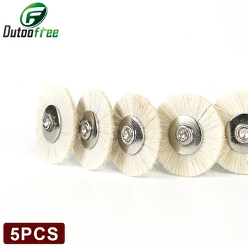5PCS abrasive dremel tools accessories 3MM Shank Flat Nylon Bristle Wheels Abrasive Brush Buffing Polishing Dremel Rotary Tools