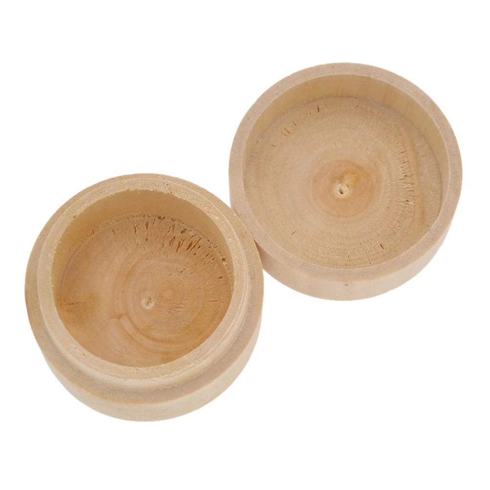 Mini Round Pine Wood Ring Jewelry Trinket Soap Box Storage Container Gift Case Round jewelry Storage Case