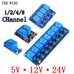 5V 12V 24V 1/2/4/8 Channel Relay Module With Optocoupler Relay Output 1 2 4 6 8 Way Relay Module For Arduino Relays Board