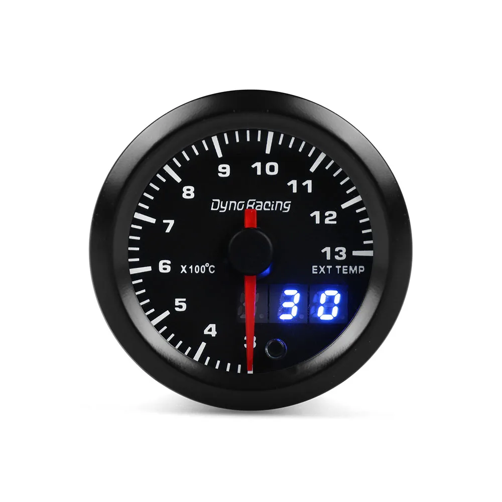 2 "52mm 7 Kleuren LED Dual Display Boost gauge watertemperatuur olietemperatuur oliedruk Voltmeter luchtbrandstofverhouding EGT Toerenteller Auto Gauge