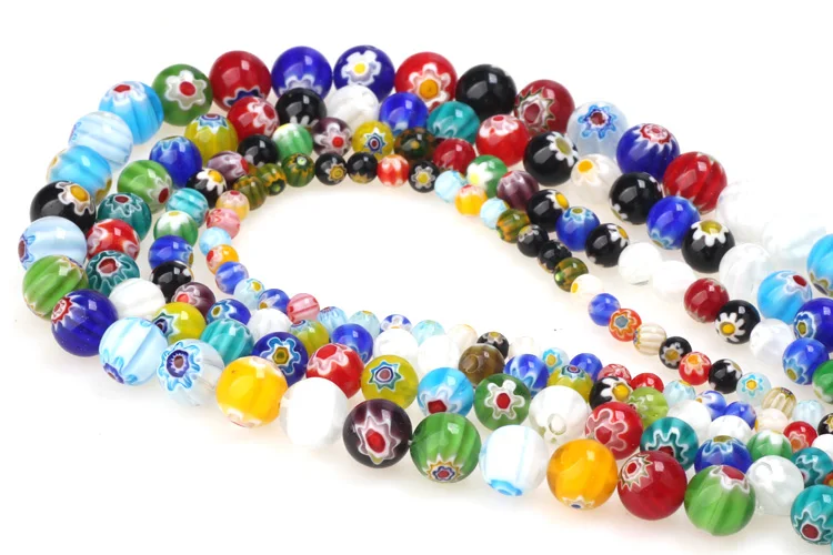 6mm/8mm/10mm Multicolor Runde Flache Form Evil Eye Lampwork Glasierte Glas Perlen für Armband halskette DIY Schmuck Machen – Detail 10