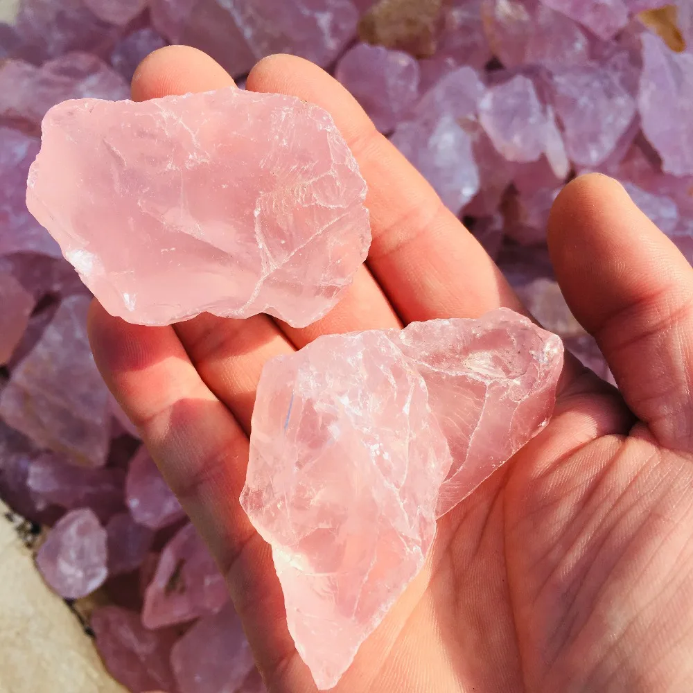 100-1 kg natural quartz rose crystal stone healing crystal.