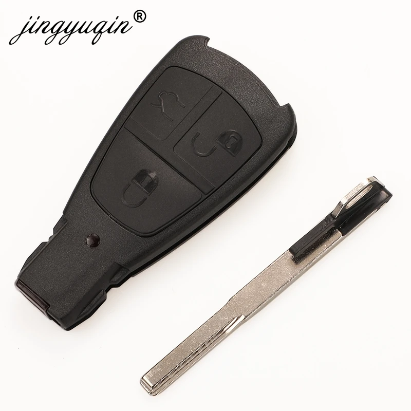 jingyuqin 2/3 Button Old Style Remote Car Key Shell For Benz Mercedes C180 1998-2004 W202 Smart Key Fob Cover Case With Blade