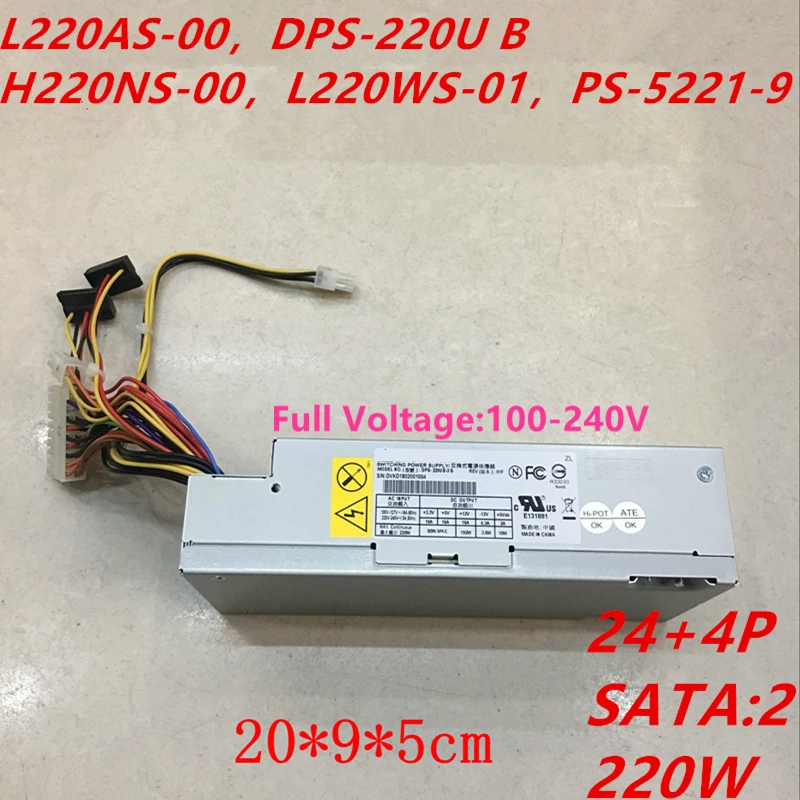 New Original PSU For Dell L1200 L1210 L1320 L1700 220W Power Supply L220AS-00 DPS-220U B H220NS-00 L220WS-01 PS-5221-9 PS-5221-6