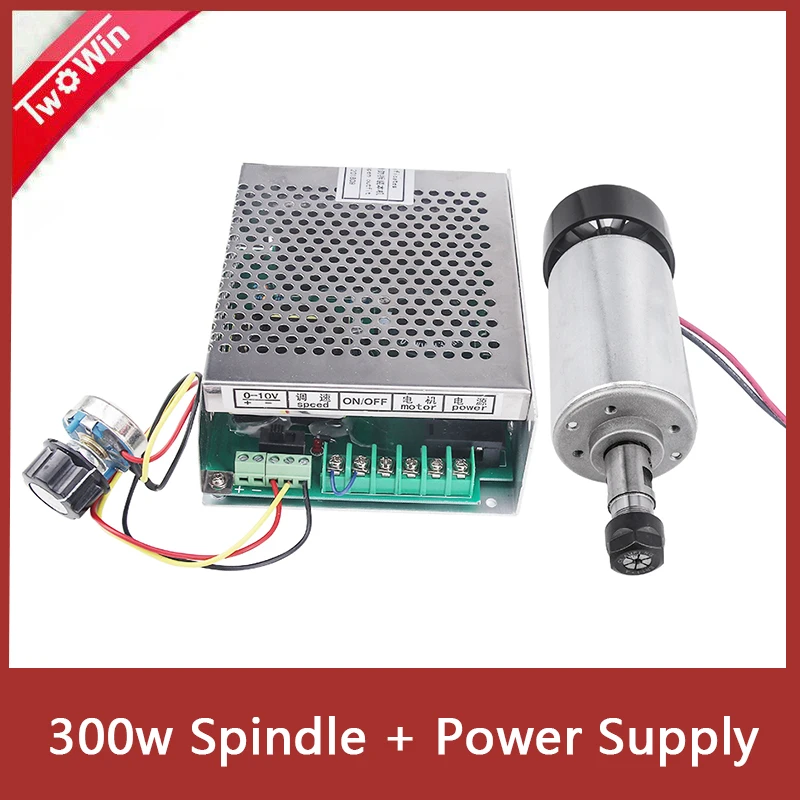 Air Cooled 0.5kw Air Cooled Spindle ER11 Chuck CNC 500W Spindle Motor + Power Supply Speed Governor For DIY CNC