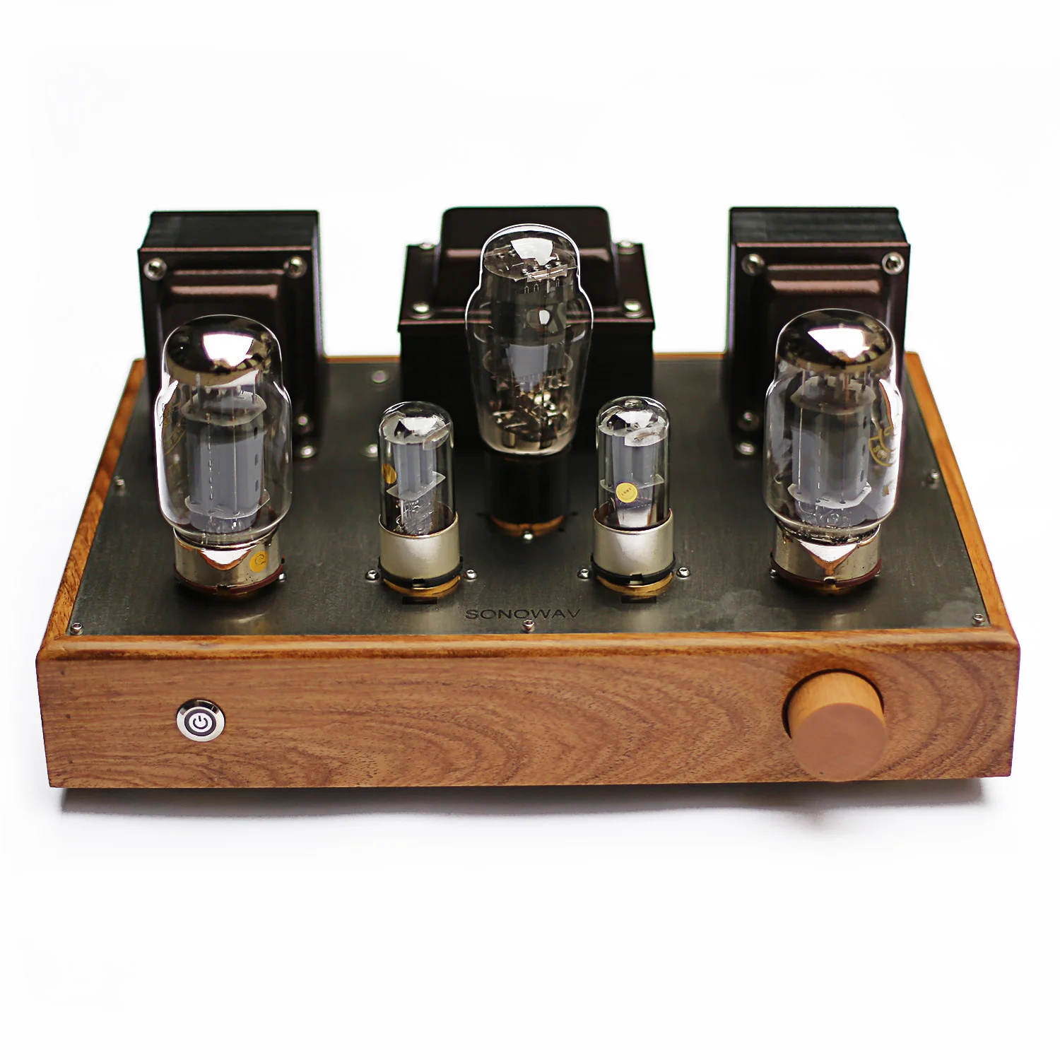 

GWP351 6N8P pushes KT88 single-ended tube amplifier 10WX2 red sandalwood solid wood case with wide sound range and rich layers