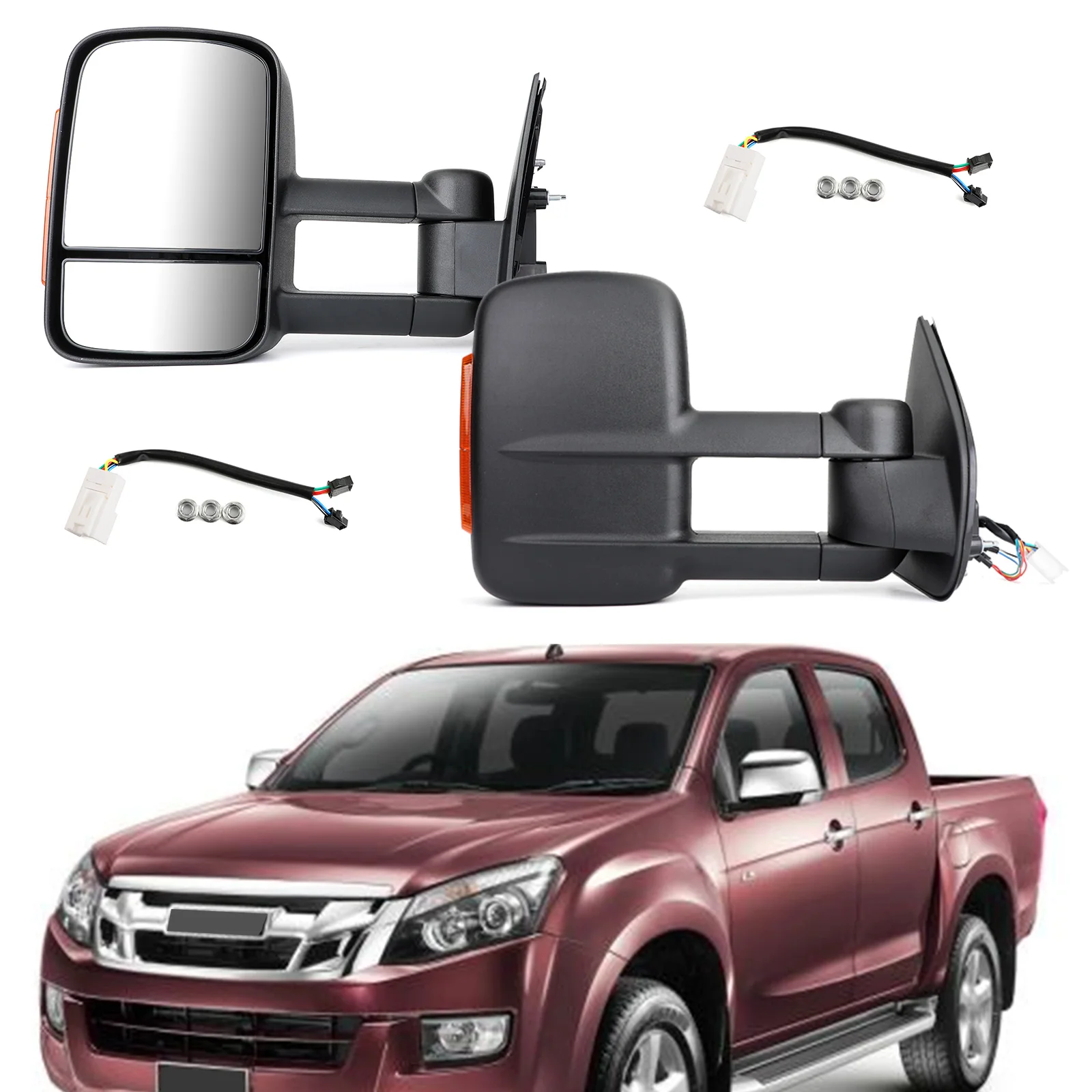 Artudatech Extendable Towing Mirrors For Isuzu D-MAX 2012+ Holden Colorado RG 2012+ Car Accessories