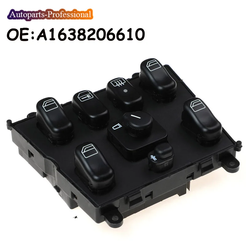 Car Electric Master Power Window Control Switch Button For Mercedes-Benz ML W163 1998-2003 1638206610 A1638206610 A 03751566