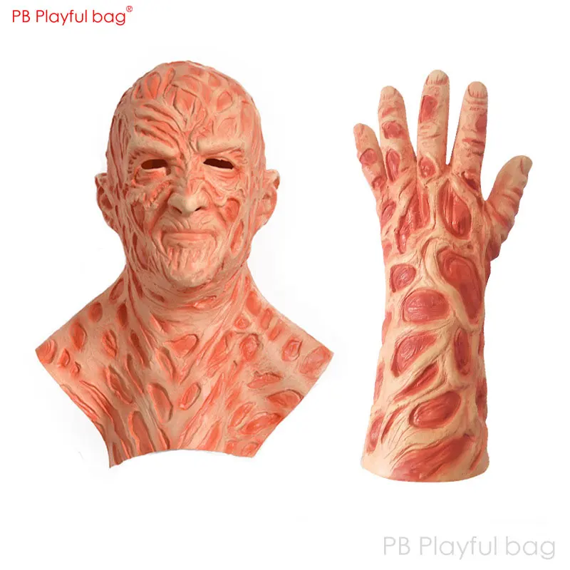 

Playful bag Adult Prank toy Cosplay mask Horror movie cosplay toys Halloween latex mask Horror gloves AB73