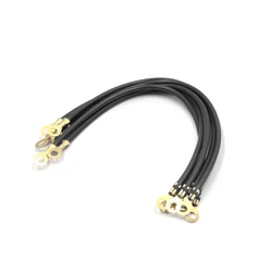 X Autohaux 3pcs Universal DC 12V 24V Battery Inverter Wire Power Transfer Cable for Vehicle Car 6mm Hole Dia 26.5cm Total Lenght