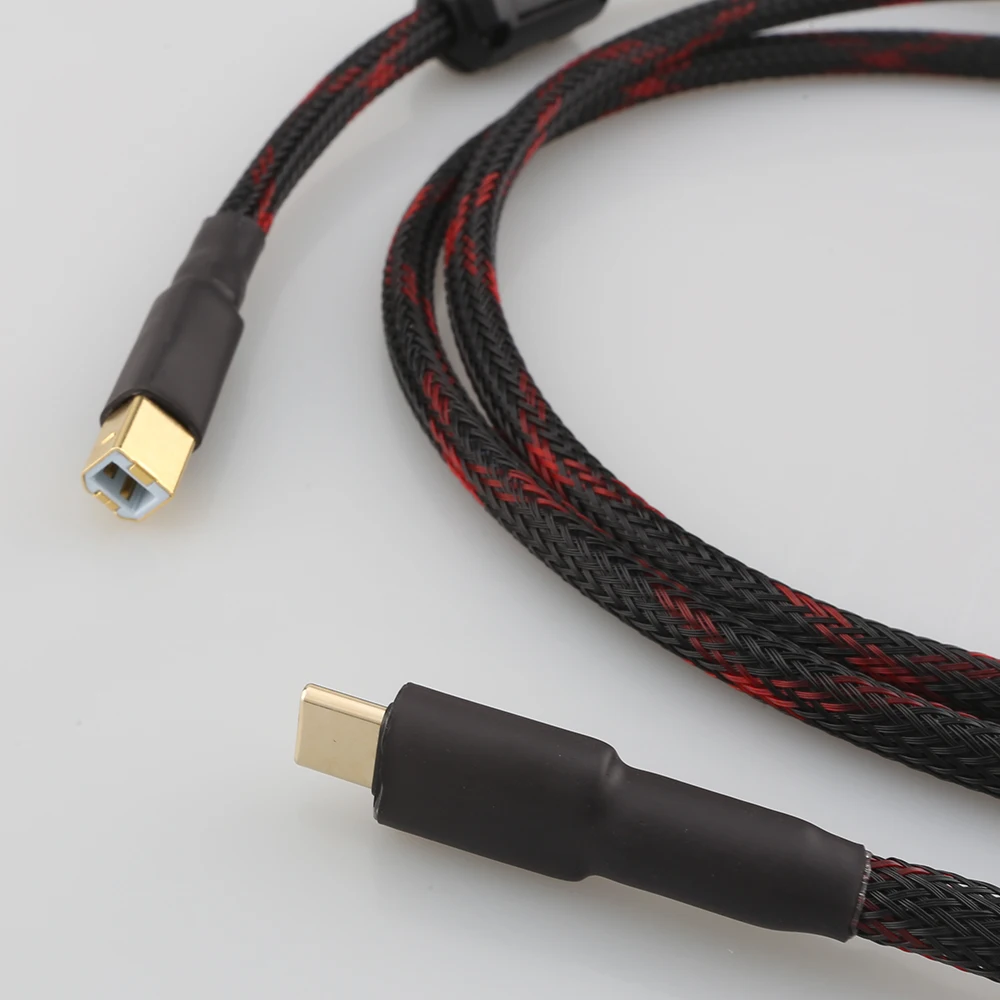 HiFi USB C To B Cable USB Type C To B Audio Data Cable 5N DAC otg  macbook pro Mobile Phone Thunderbolt DAC Cable