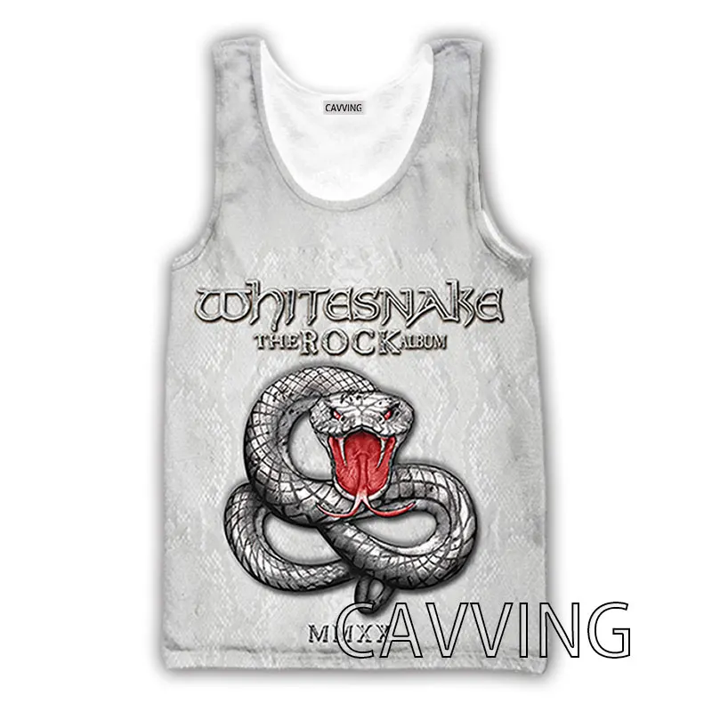 CAVVING 3D Printed  WHITESNAKE Band  Tank Tops Harajuku Vest  Summer Undershirt Shirts Streetwear for Men/women