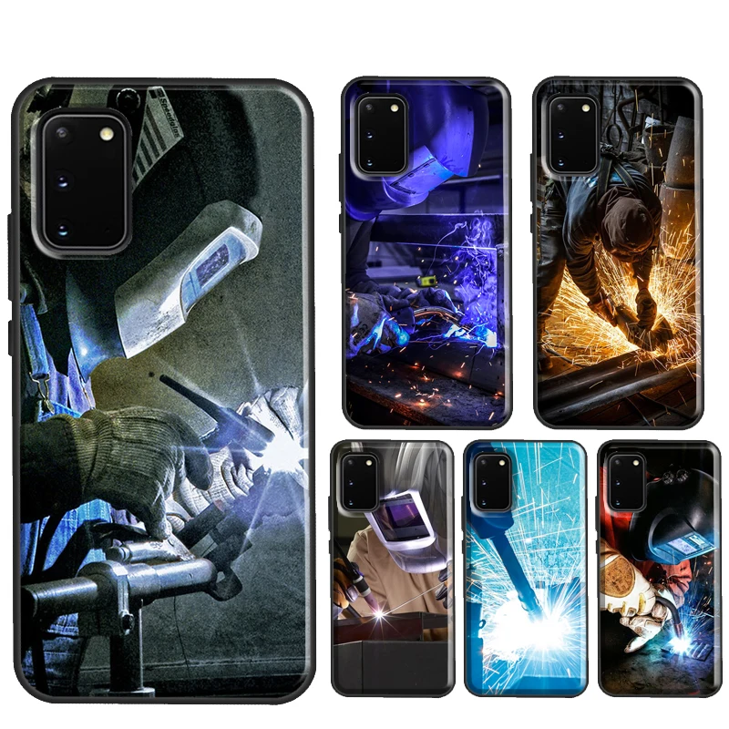 Welder Welding Hot Metal Worker Case For Samsung S20 FE S8 S9 S10 Plus Note 10 Plus Note 20 Ultra S21 S22 Ultra Cover