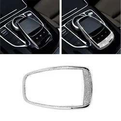 Interior Stickers For Mercedes Benz E300L C200L C180L E C Class GLC W205 W213 Bling Car Center Control Mouse Protector Cover