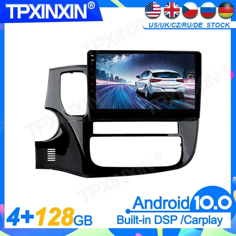 4+128G Android For Mitsubishi Outlander 2013-2018 Car GPS Navigation Player Stereo Multimedia Auto Radio Headunit Tape Recorder