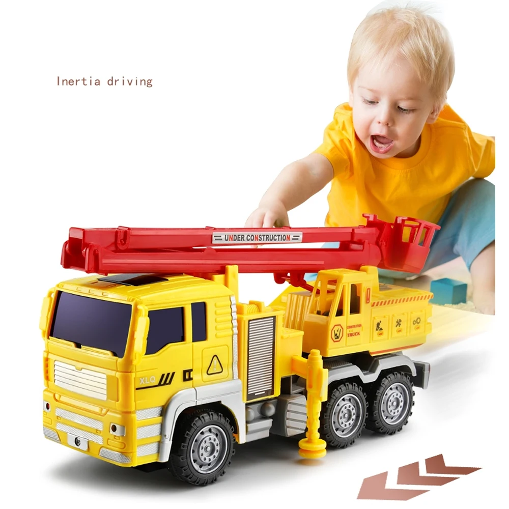 Kids Inertia Rubbish Sanitation vehicles Fire truck firefighter diecasts & toy Excavator tractor Car Model Toys for boy children