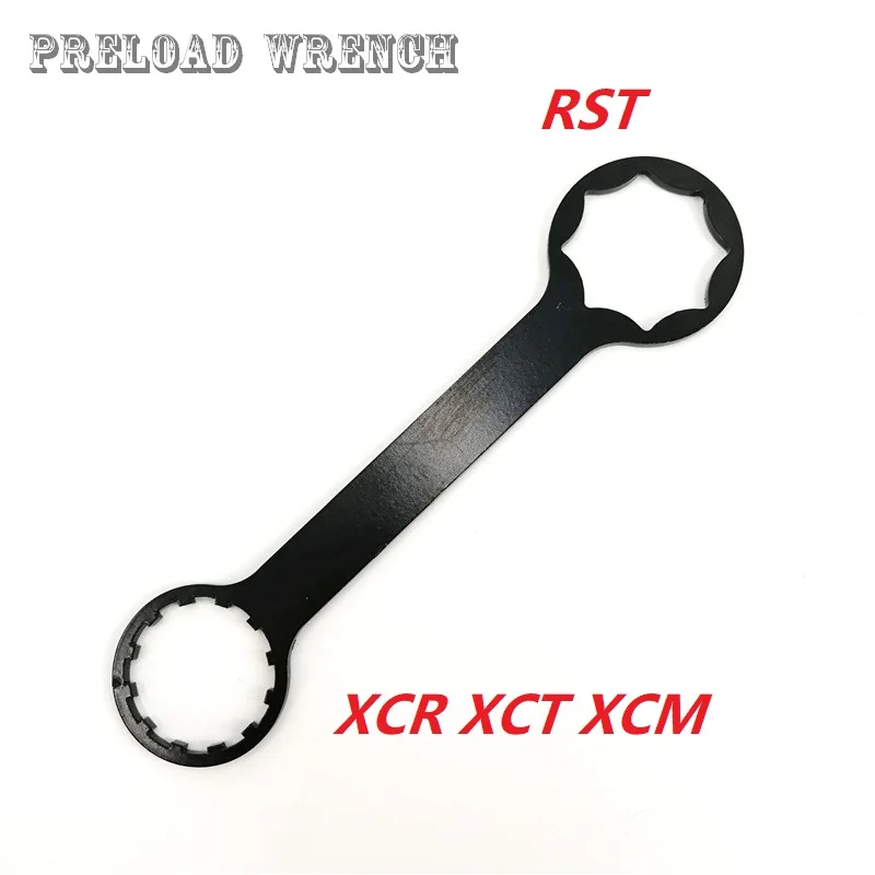 Bike Fork Repair Tool XCR XCM XCT RST Preload Remove Install Wrench Bike Front Fork Damper Adjustment Knob Dual-use Wrench