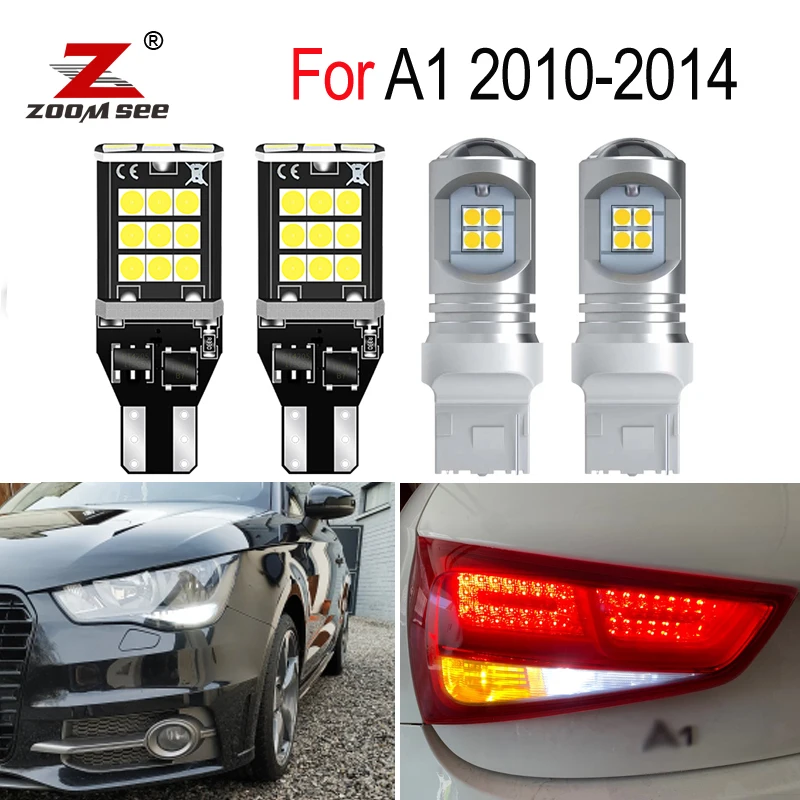 No Error White LED Reverse tail Exterior bulb + DRL daytime running light For Audi A1 2010 2011 2012 2013 2014 driving lamp