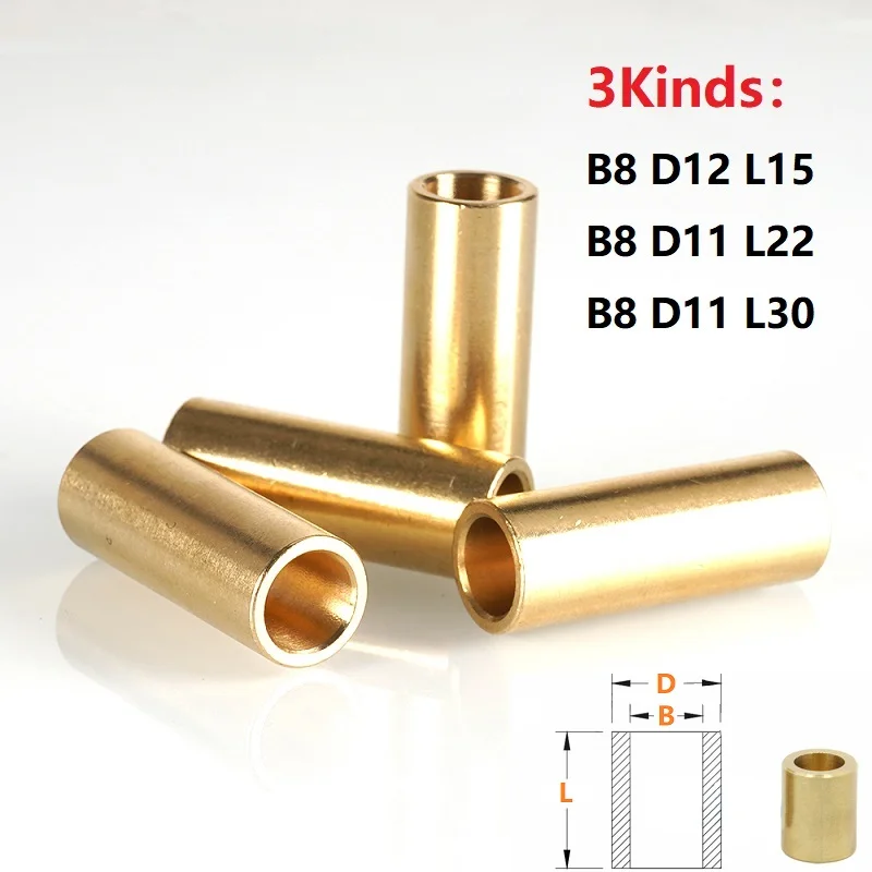 

Мега 6 шт. латунный втулка подшипник самосмазывающийся отверстие 8 мм медные втулки подшипники втулка для 3D принтера ползунок аксессуары