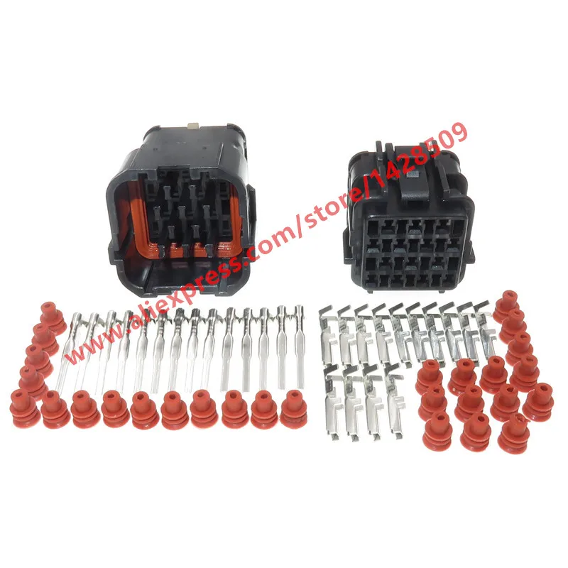 

10 Sets 14 Pin Male Female Waterproof Electrical Terminal Auto Connector Sealed Plugs MG640352 MG610350