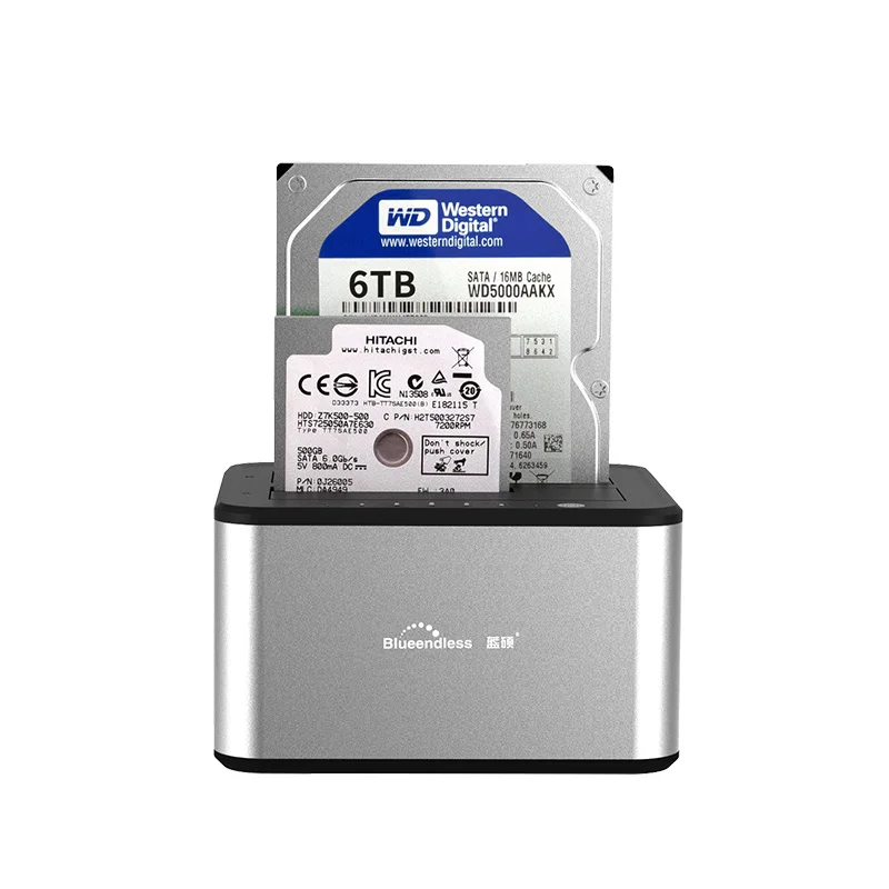 3.5 "SATA قاعدة تركيب الأقراص الصلبة USB 3.0 الخارجية قالب أقراص صلبة 2.5'' شاحن تيار متردد Ssd قاعدة لتثبيت الكمبيوتر المحمول Sata إلى USB 3.0 حافظة Blueendless