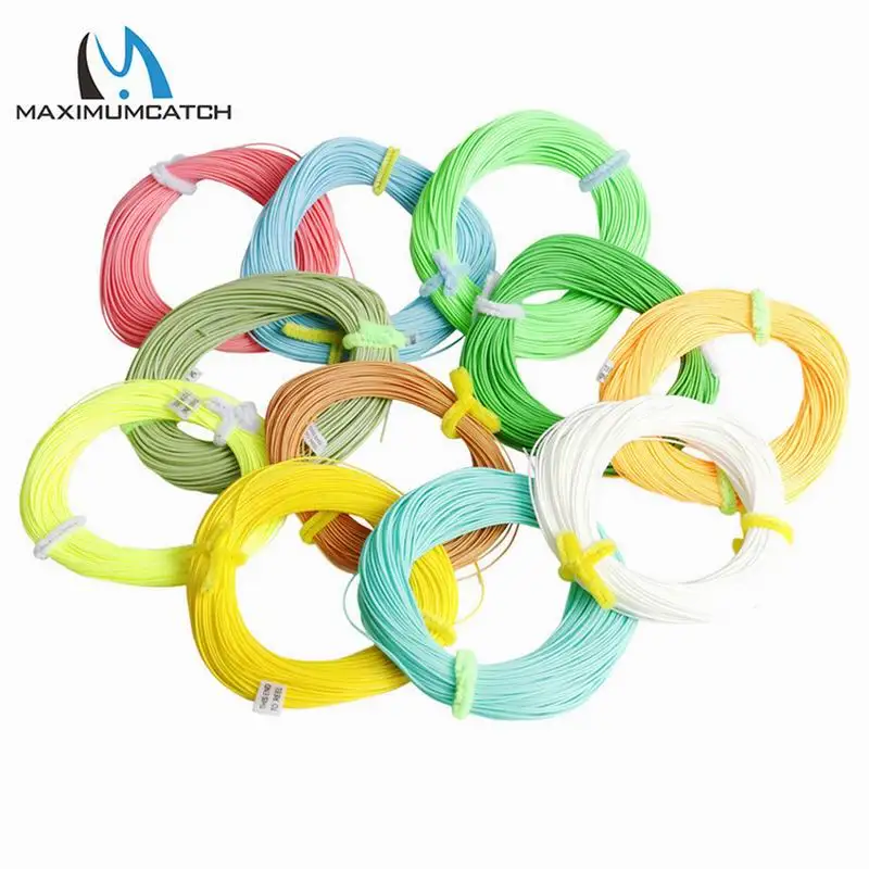 Fly Fishing Weight Forward Fly Line Slick Floating PVC Coat Braided PE Core 100 Feet 35yds 30.5M WF6F WF7F WF8F