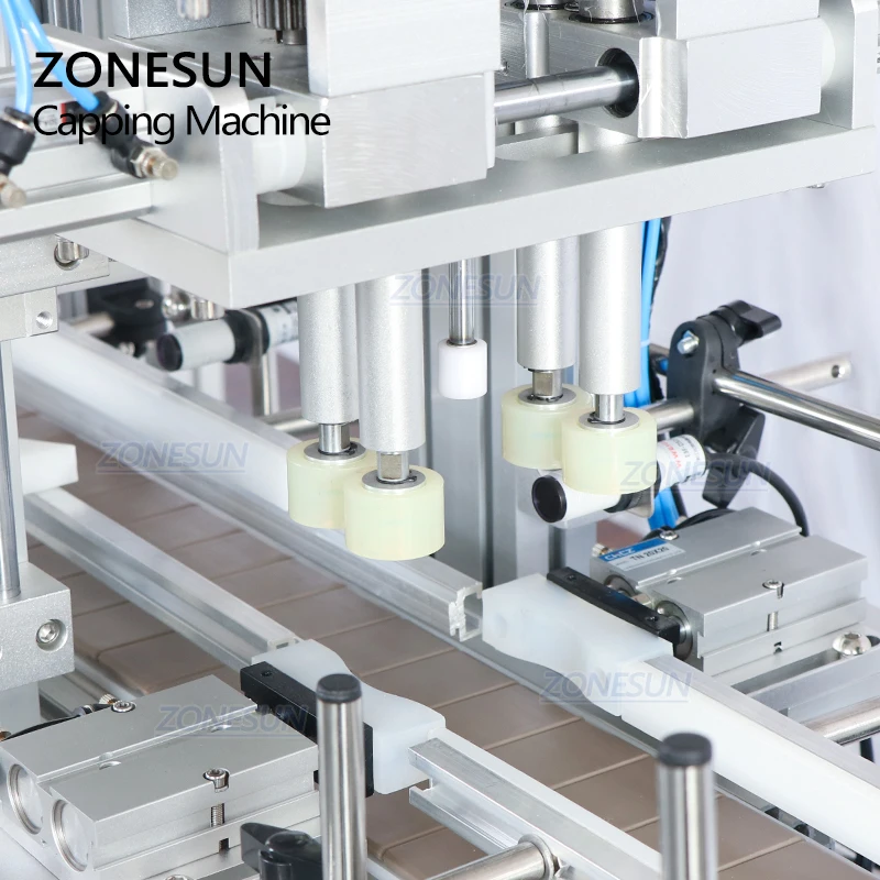 ZONESUN ZS-XG1870V Automatic Bottle Capper Tabletop Benchtop Plastic Jar Tightening Capping Machine Line With Vibratory Bowl
