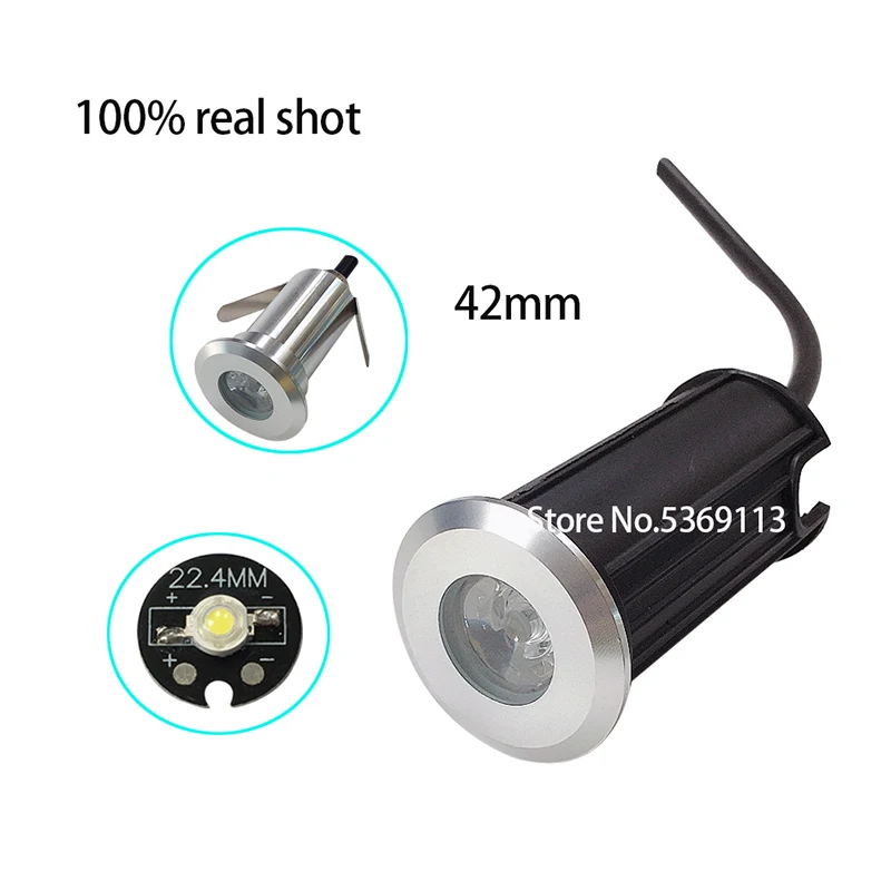 4 Pcs LED Underground Light 1W 3W 5W IP67 Outdoor Waterproof Ground Garden Path Floor Buried Yard Spot Landscape 85-265V DC12V