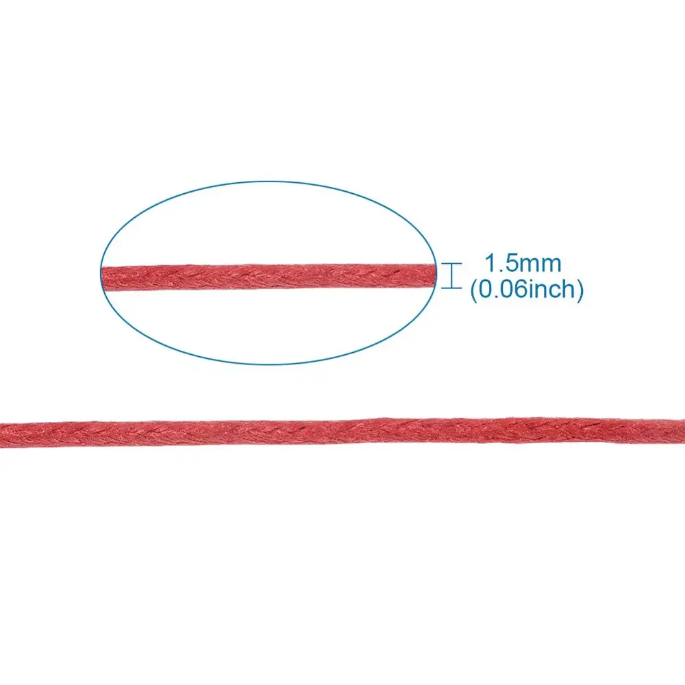 pandahall 1.5mm Waxed Thread Cotton Cord for Jewelry Making DIY Fit Bracelet Necklaces Earrings String Strap about 100yard