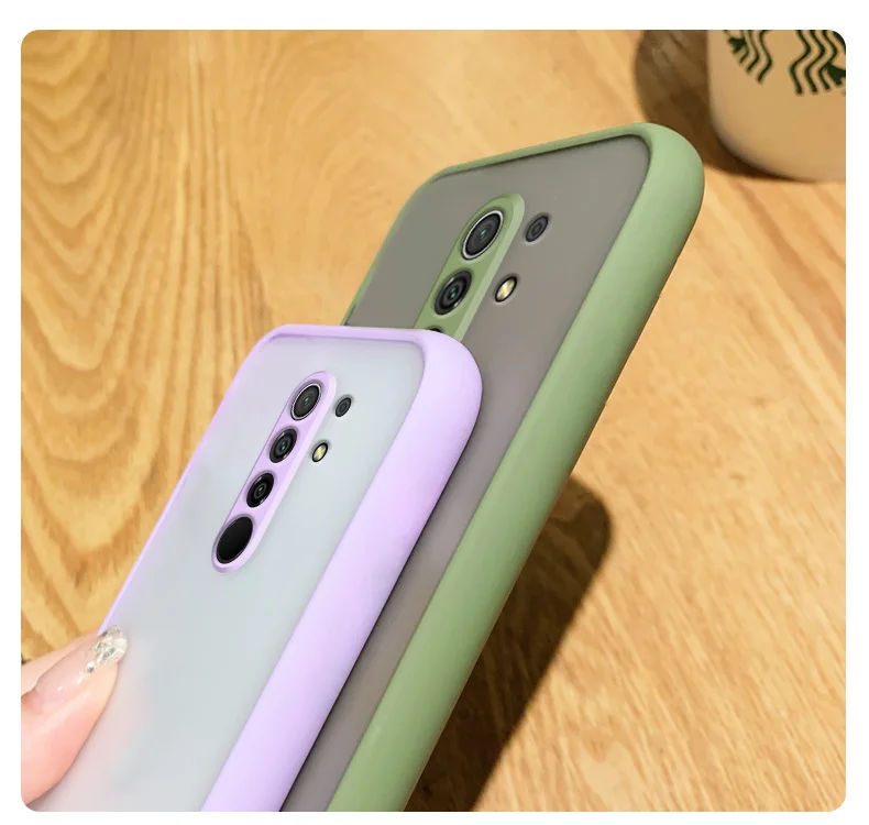 Silicon Candy Color Case For Xiaomi Redmi 9 Case Shockproof Soft edge Cartoon Plain Color Back Cover For Redmi 9 Protection Case