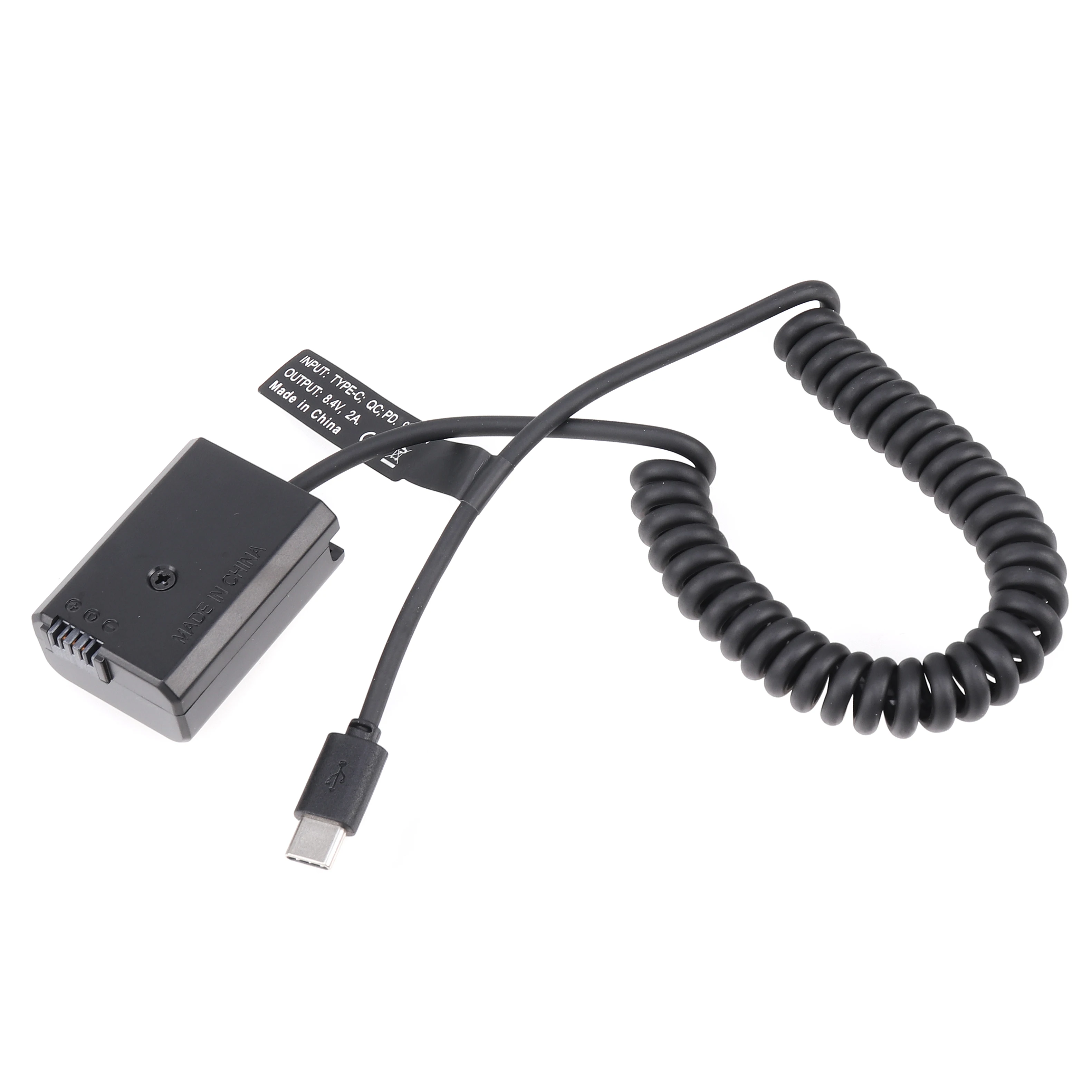 FOTGA NP-FW50 Decoded Dummy Battery Power Adapter +Type C Cable for Sony ZV-E10 A7 A7R A7S A7M A7II A7S2 A7M2 A7R2 A6500 A6400