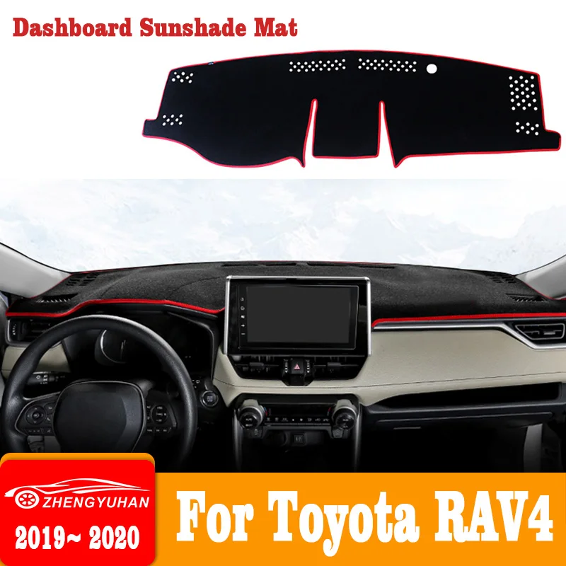 

Car Dashboard Cover Mat Avoid Light Pads Anti-UV Case Non-Slip Carpet For Toyota RAV4 XA50 2019 2020 2021 2022 2023 RAV 4 Hybrid