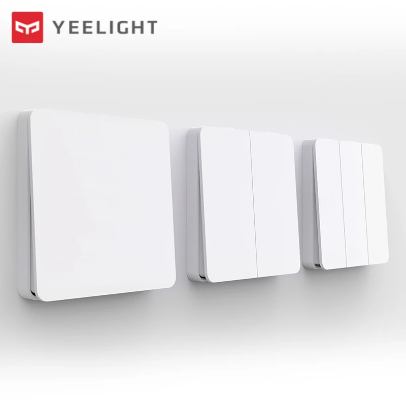 Yeelight Slisaon Atom Wall Switch Three Versions Dual Control Two Modes Compatible with Smart and Traditional Lamps 250V