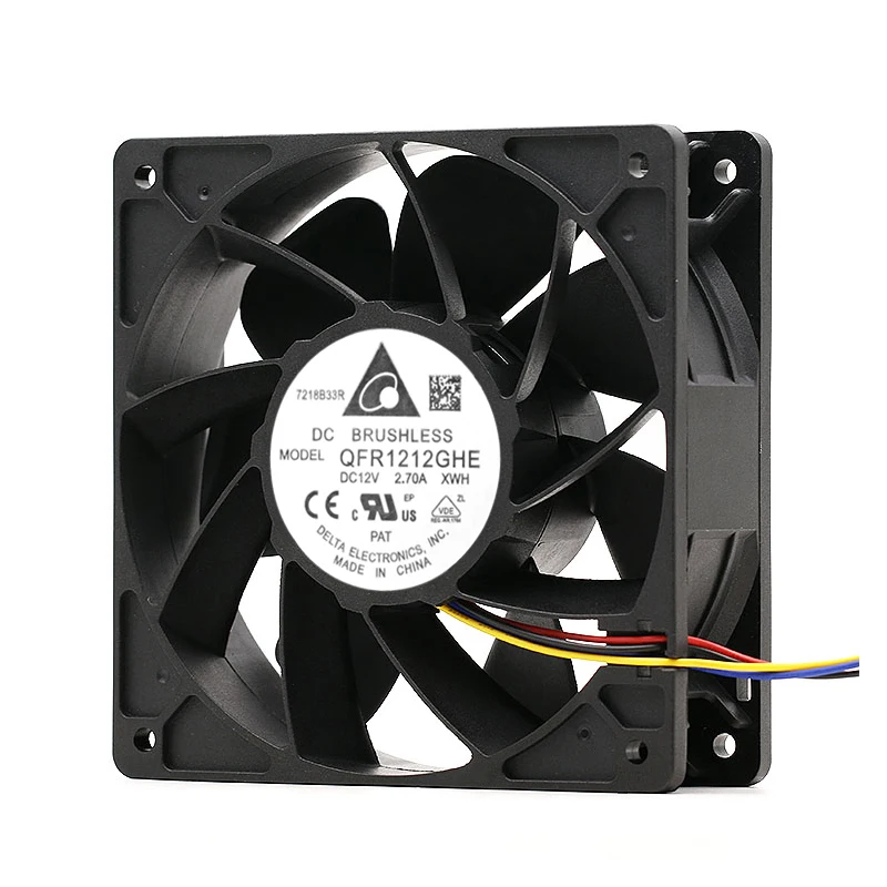 Imagem -04 - Delta High Velocidade Dual Ball Bearing 12038 12cm Max 6000 Prm Pwm 4pin Case Ventilador do Sistema de Refrigeração 120 mm para Gabinete do Servidor Btc Mineração