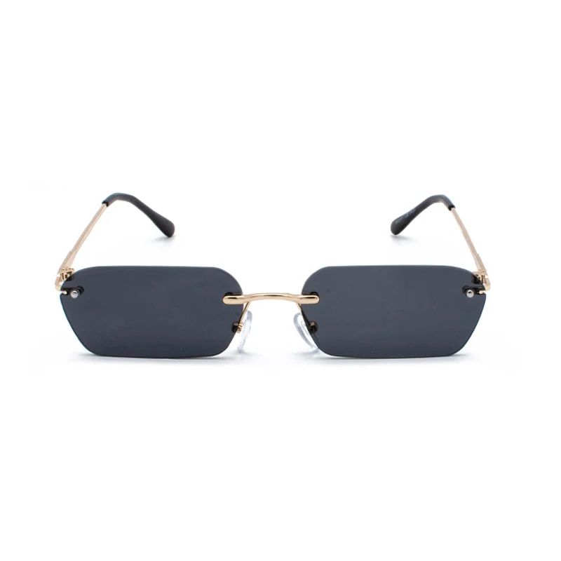 OEC CPO Fashion Rimless Sunglasses Women Vintage Brand Design Ladies Transparent Lens Sun glasses For Women Rectangle UV400 O94 image 2