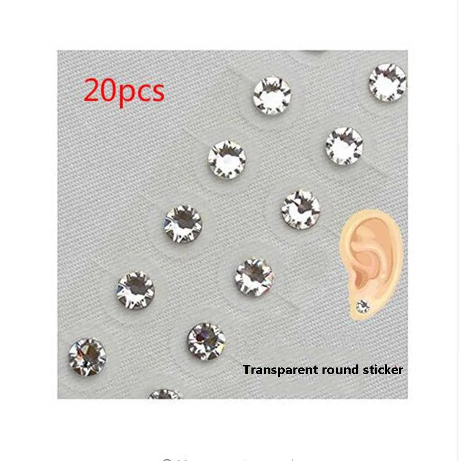 Magnetic Bead /5 colors crystal ear Patch Transparent Tape Anti-allergic Magnetic therapy Ear Pressure Paste Ear Auriculotherapy