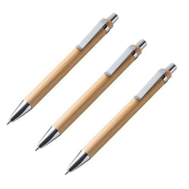 100 Pcs/Lot Bamboo Ballpoint Pen Stylus Contact Office & School Supplies & Writing Gifts