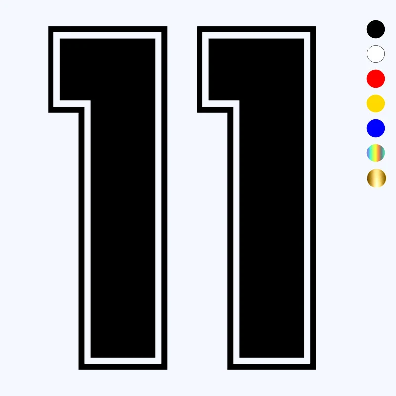 

CK20234# Funny Vinyl Decal Racing Number 11 Car Sticker Waterproof Stickers on Truck Bumper Rear Window